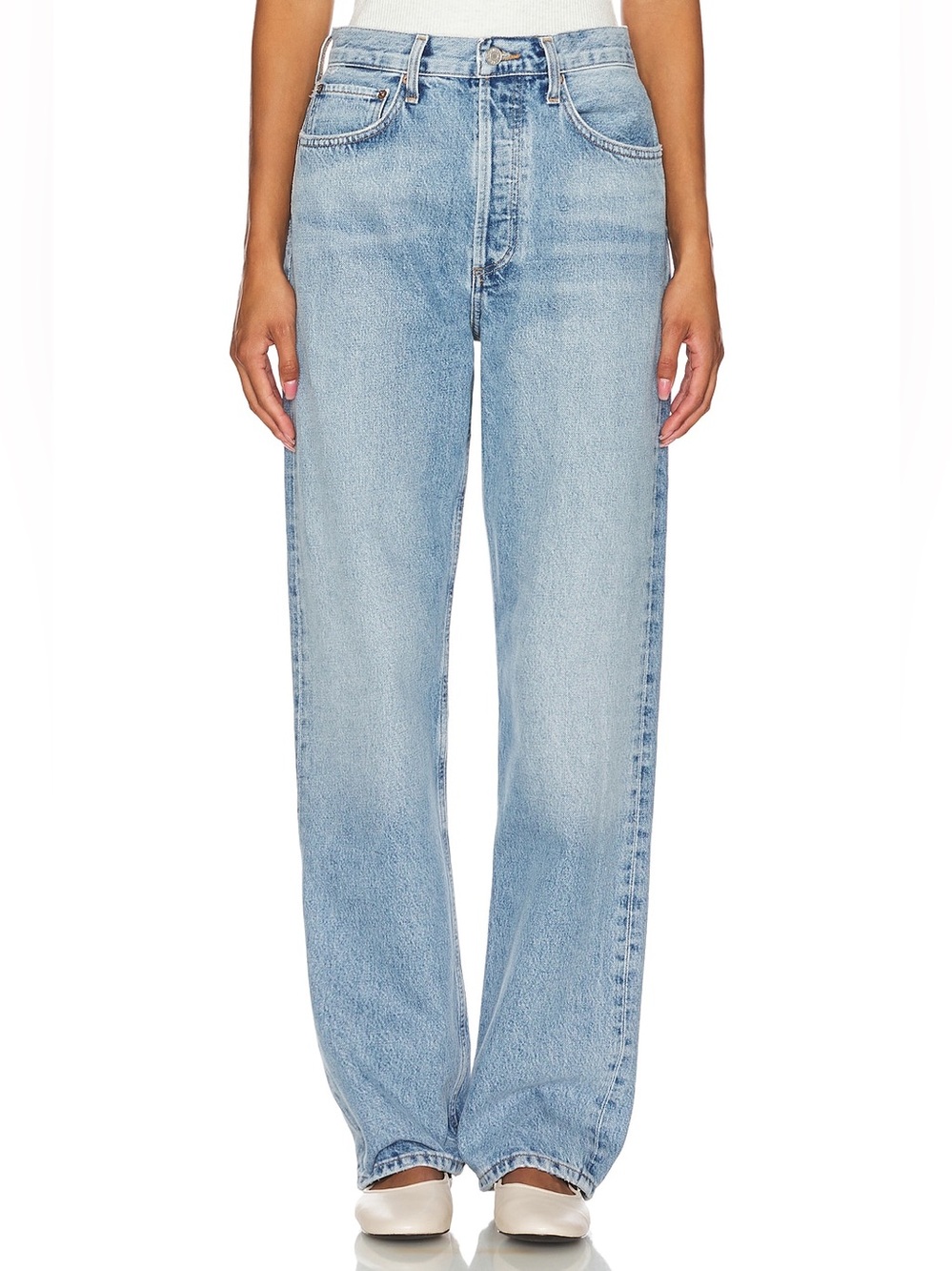 Agolde Kelly High Rise Relaxed Straight Jeans in Harmonic NWT